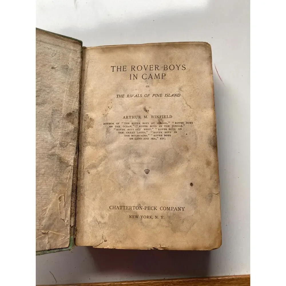 The Rover Boys In Camp Arthur M. Winfield Chatterton-Peck 1904 Book Vintage